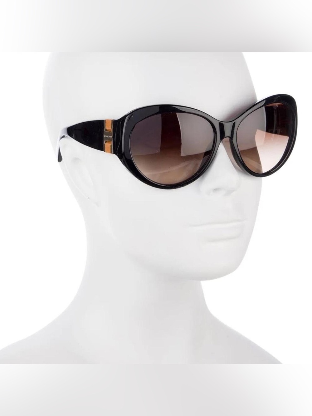 Michael Kors Black Brown Cat-Eye Sunglasses with Brown Gradient Lenses New